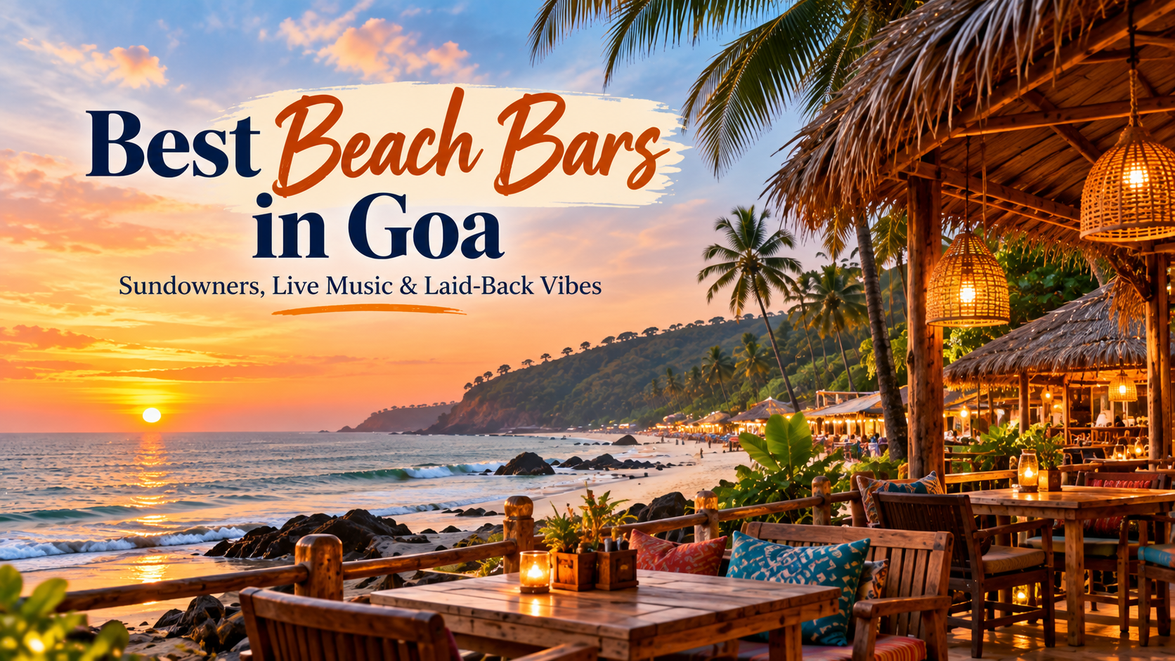 Goa Beach Bars at Sunset